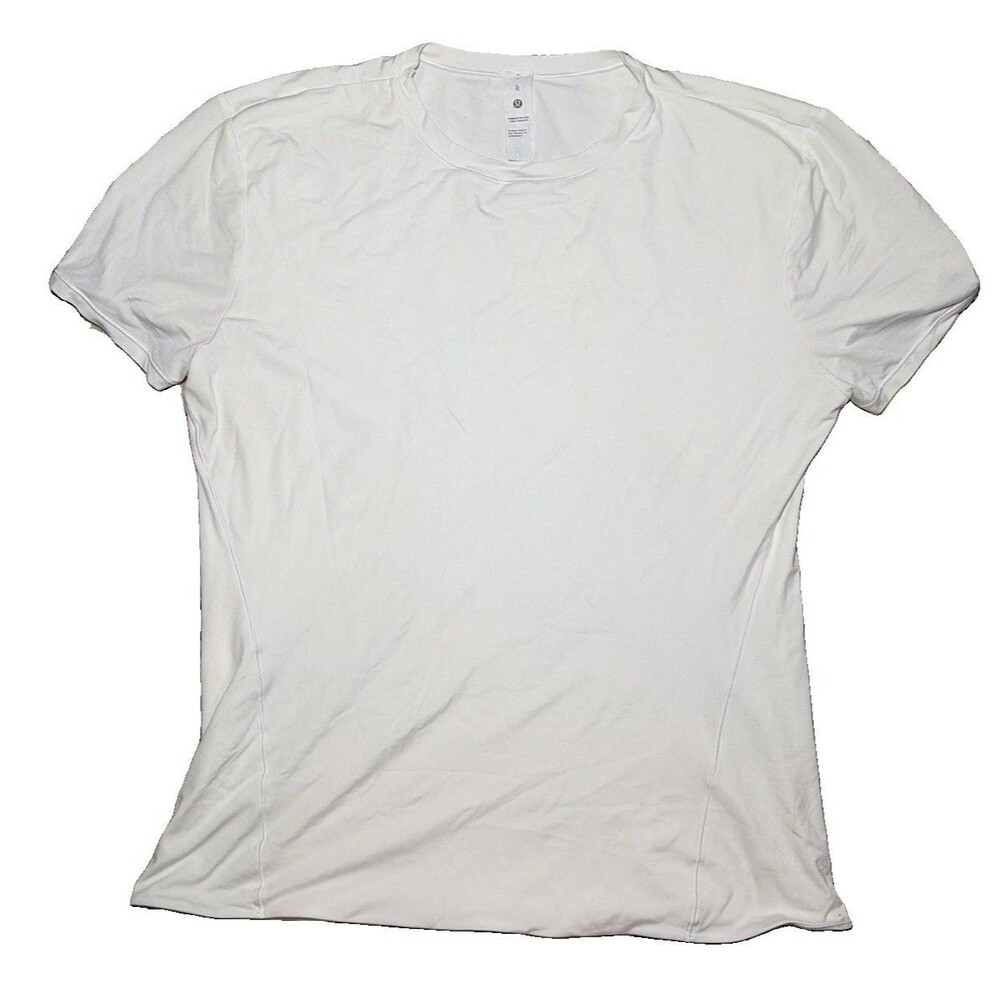 Lululemon XL Womens Cross Court Play Short Sleeve Top White